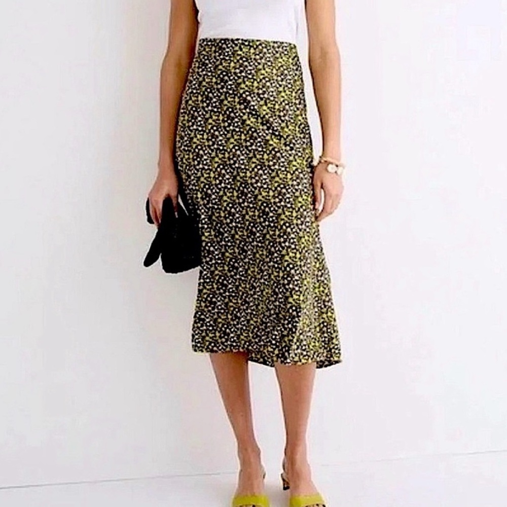 J. Crew Gwyneth Floral Slip Skirt, size Large - Picture 3 of 6